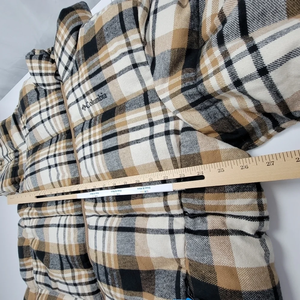 Columbia Men’s Puffect Novelty Plaid Puffer Jacket Full Zip Size Large New